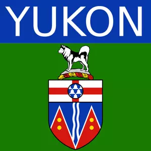 Yukon území symbol vektorové grafiky