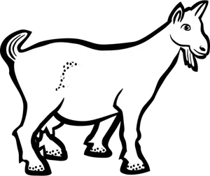 Chèvre avec illustration de taches de rousseur noir et blanc