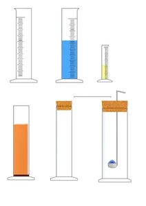 Measuring cylinders vector drawing