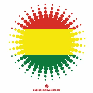 Bolivia flagg halvtone figur