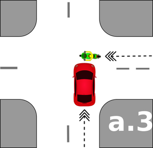 Kreuzung Fahrzeug Absturz