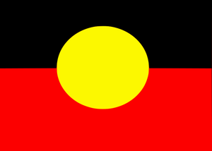 La bandera aborigen australiana clip arte vectorial