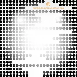 Black dots pattern vector