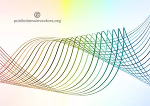 Linee ondulate colorate grafica vettoriale
