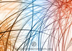 Random curved lines vector