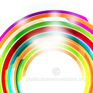 Colorful curved stripes vector