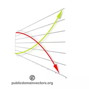 Gráfico con el vector de las flechas