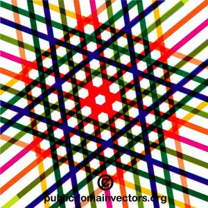 Vector interseção de linhas coloridas
