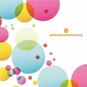 Colored circles vector background