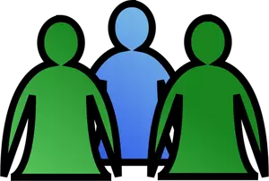 Group of people in a team icon vector graphics