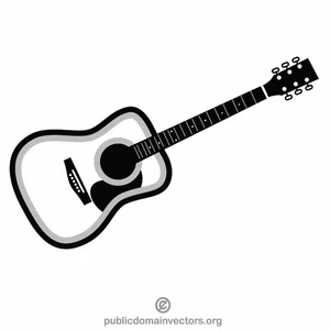 Acoustic guitar clip art image