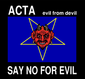 ACTA böse Vektor Zeichen