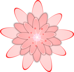 Kwiat różowy wektor rysunek