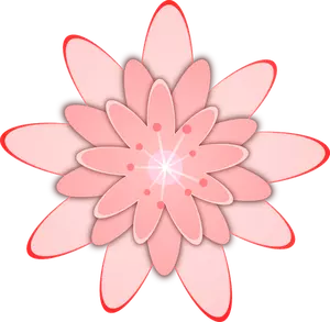 Pink flower vector drawing