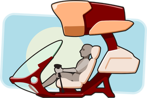 Ilustração em vetor de aeroscooter
