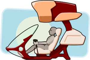Ilustraţie vectorială a aeroscooter