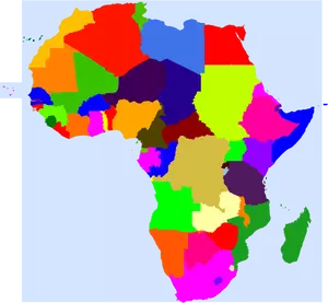Afrika og dets land vektorgrafikk