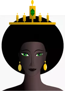 Gambar vektor kepala Afrika Ratu