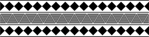 Afrika ornamen dekoratif perbatasan vektor gambar