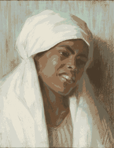 African woman painting