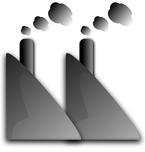 Factory chimneys vector graphics