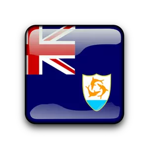 Anguilla vektor flagg-knappen