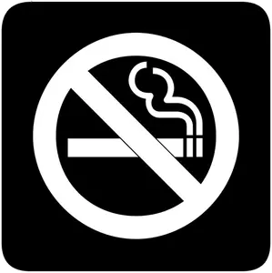 Imagem vetorial de sinal invertido de AIGA para não fumantes