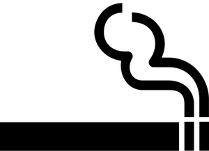 Vektor illustration av cigarett med ett rök spår
