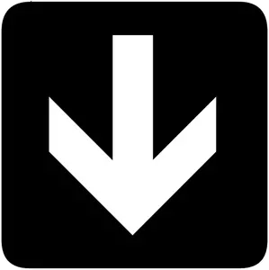 AIGA back or down inverted arrow sign