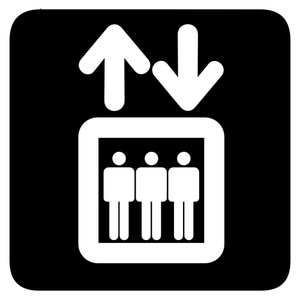 Elevator sign vector image