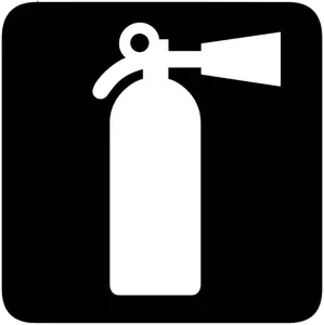 AIGA fire extinguisher inverted sign vector image