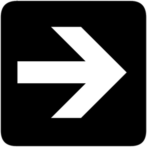 AIGA right inverted arrow sign vector image