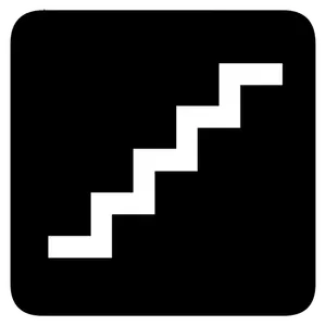 AIGA stairs sign vector image