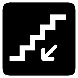 Stairs'' down'' sign vector image