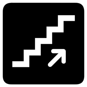 Stairs '' up '' sign vector image