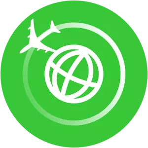 Green travel icon