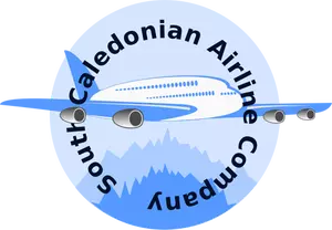 Luchtvaartmaatschappij logo idee tekening