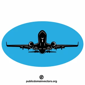 Airplane takes off vector image