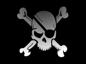Flaga piratów wektor wyobrażenie o osobie