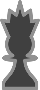 Dibujo de reina de ajedrez oscura figura vectorial