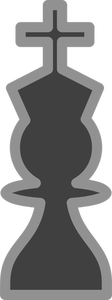 Vector de la imagen del ajedrez oscura figura rey