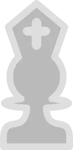 Vector graphics of light chess figure bishop