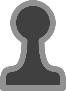 Vector illustration of dark chess figure pawn