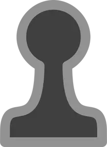 Ilustración vectorial de peón de ajedrez oscura figura