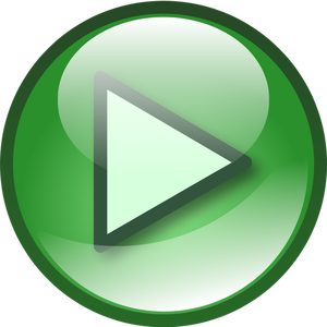 Gröna audio knappen vektorgrafik