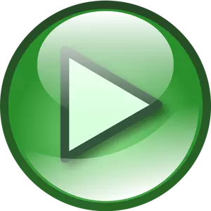 Green audio button vector graphics