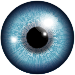 Immagine di pupilla blu