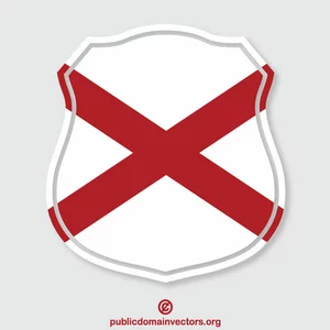De vlag heraldische schild van Alabama