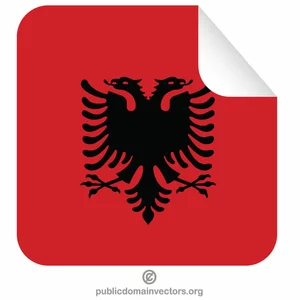 Stiker pengelupasan bendera Albania