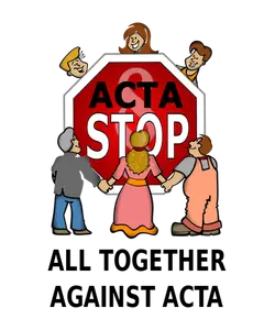 Ilustracja wektorowa Stop ACTA